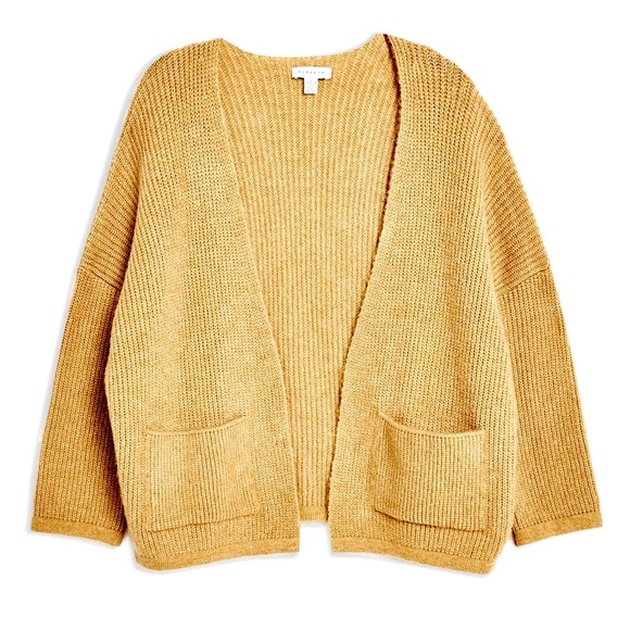 Topshop Sweaters - ❤️‍🔥TopShop Oversized Camel Tan Knit Cardigan